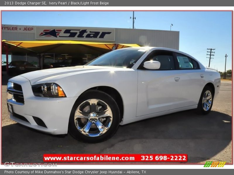 Ivory Pearl / Black/Light Frost Beige 2013 Dodge Charger SE