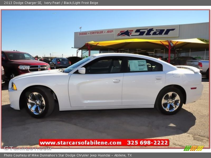 Ivory Pearl / Black/Light Frost Beige 2013 Dodge Charger SE
