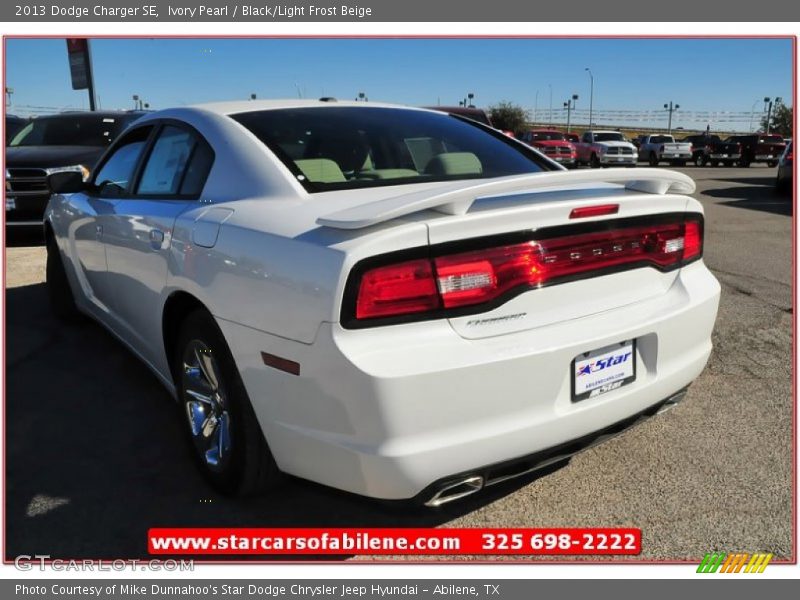 Ivory Pearl / Black/Light Frost Beige 2013 Dodge Charger SE