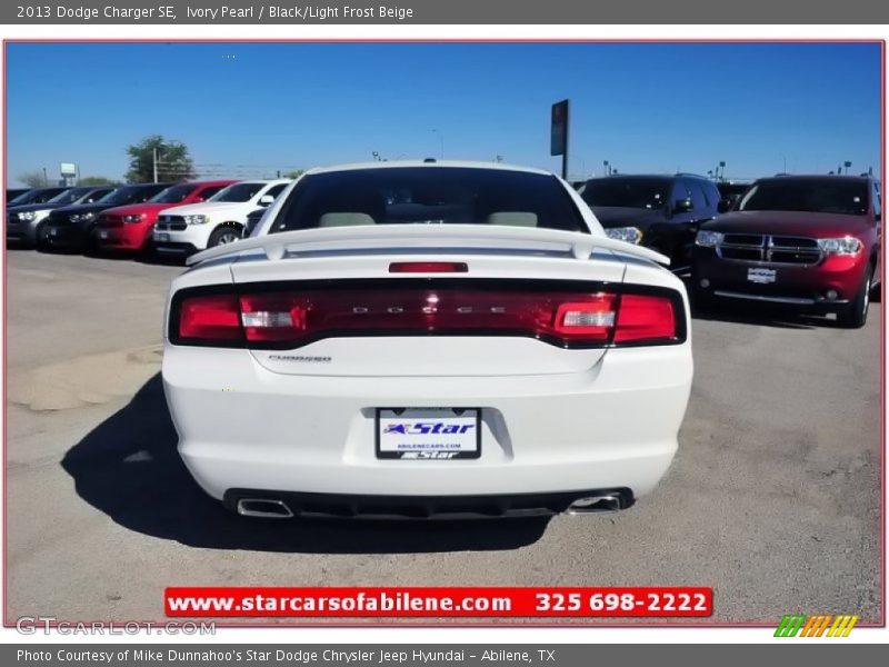Ivory Pearl / Black/Light Frost Beige 2013 Dodge Charger SE