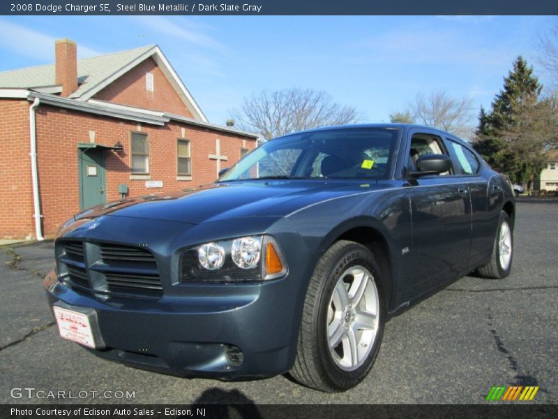 Steel Blue Metallic / Dark Slate Gray 2008 Dodge Charger SE