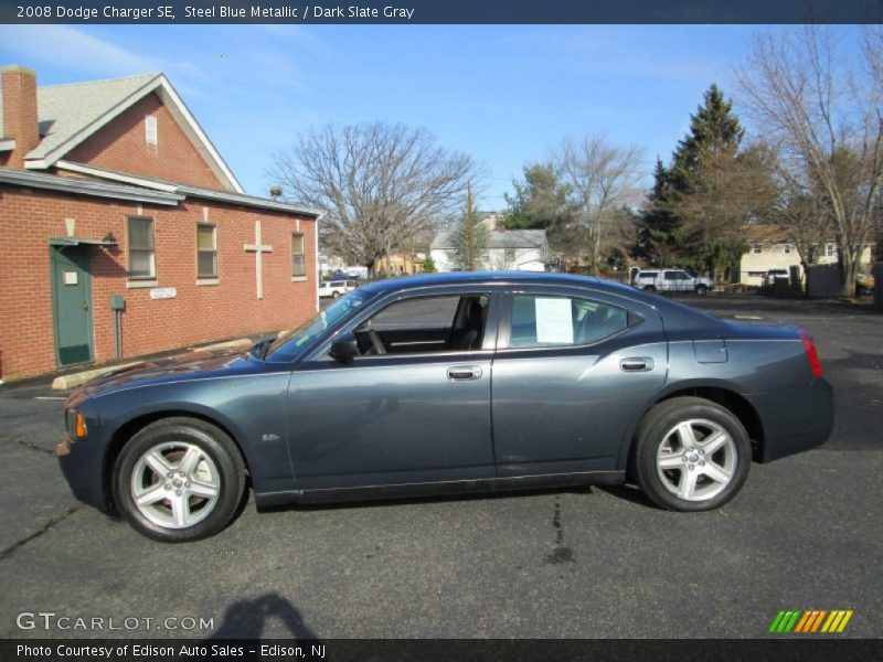 Steel Blue Metallic / Dark Slate Gray 2008 Dodge Charger SE