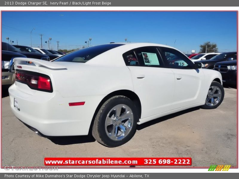 Ivory Pearl / Black/Light Frost Beige 2013 Dodge Charger SE