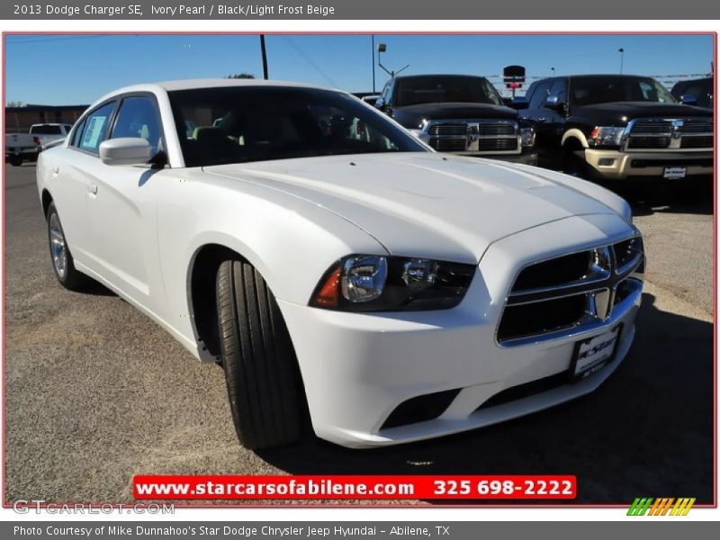 Ivory Pearl / Black/Light Frost Beige 2013 Dodge Charger SE