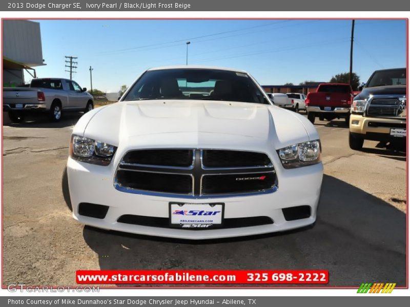 Ivory Pearl / Black/Light Frost Beige 2013 Dodge Charger SE