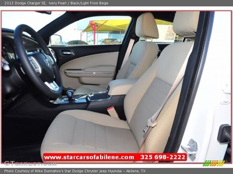 Ivory Pearl / Black/Light Frost Beige 2013 Dodge Charger SE