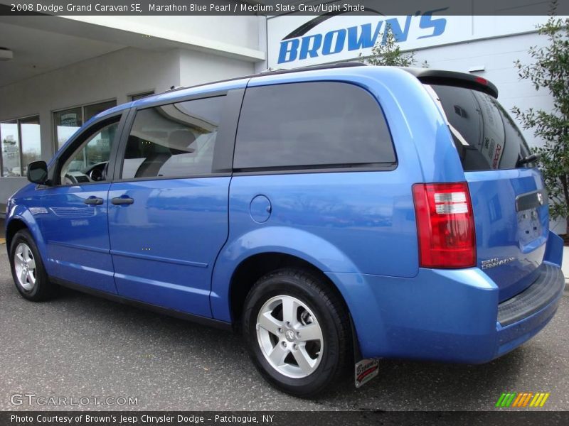 Marathon Blue Pearl / Medium Slate Gray/Light Shale 2008 Dodge Grand Caravan SE