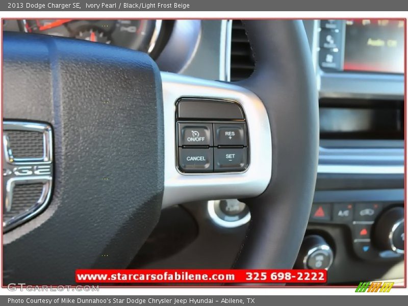 Ivory Pearl / Black/Light Frost Beige 2013 Dodge Charger SE
