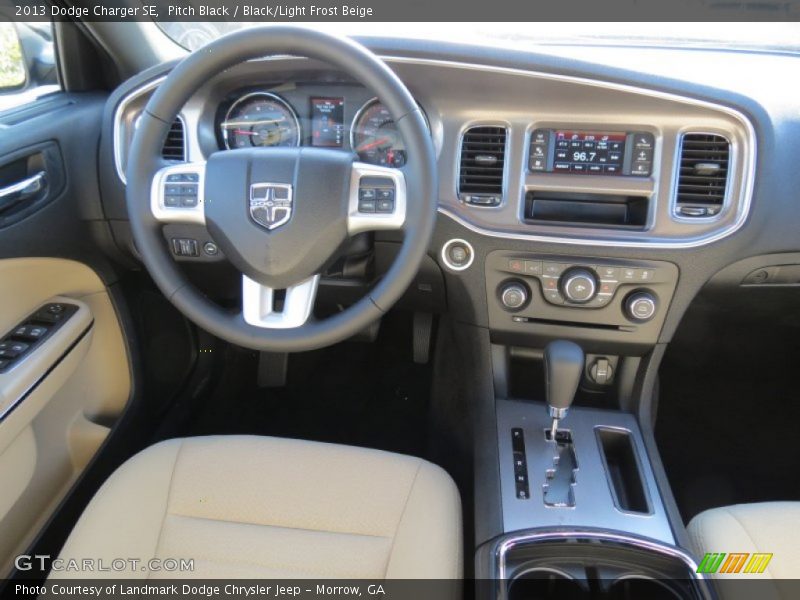 Pitch Black / Black/Light Frost Beige 2013 Dodge Charger SE