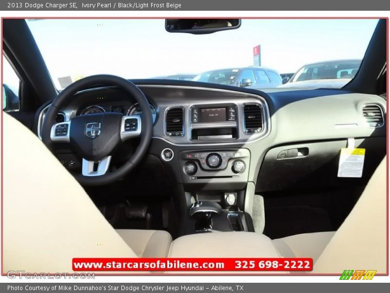 Ivory Pearl / Black/Light Frost Beige 2013 Dodge Charger SE