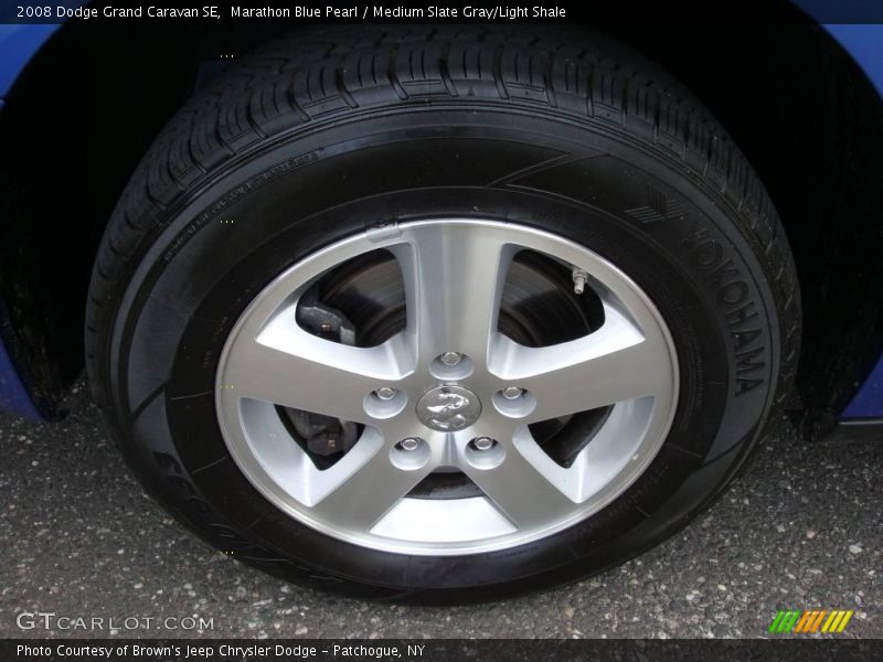 Marathon Blue Pearl / Medium Slate Gray/Light Shale 2008 Dodge Grand Caravan SE