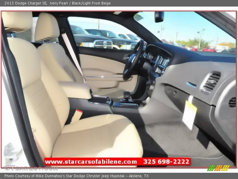 Ivory Pearl / Black/Light Frost Beige 2013 Dodge Charger SE