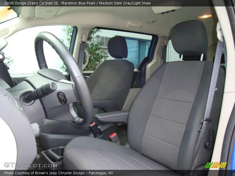 Marathon Blue Pearl / Medium Slate Gray/Light Shale 2008 Dodge Grand Caravan SE