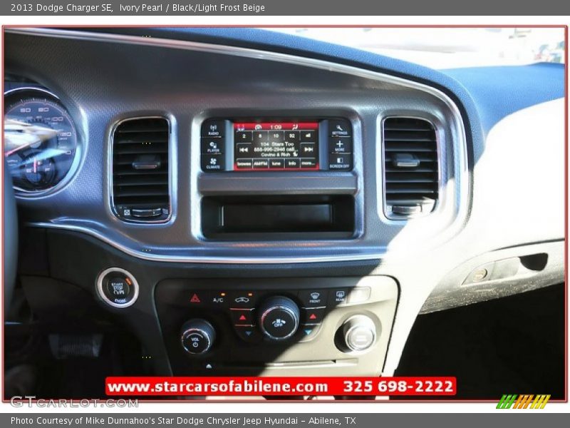 Ivory Pearl / Black/Light Frost Beige 2013 Dodge Charger SE