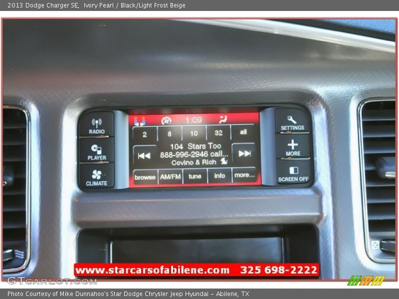Ivory Pearl / Black/Light Frost Beige 2013 Dodge Charger SE