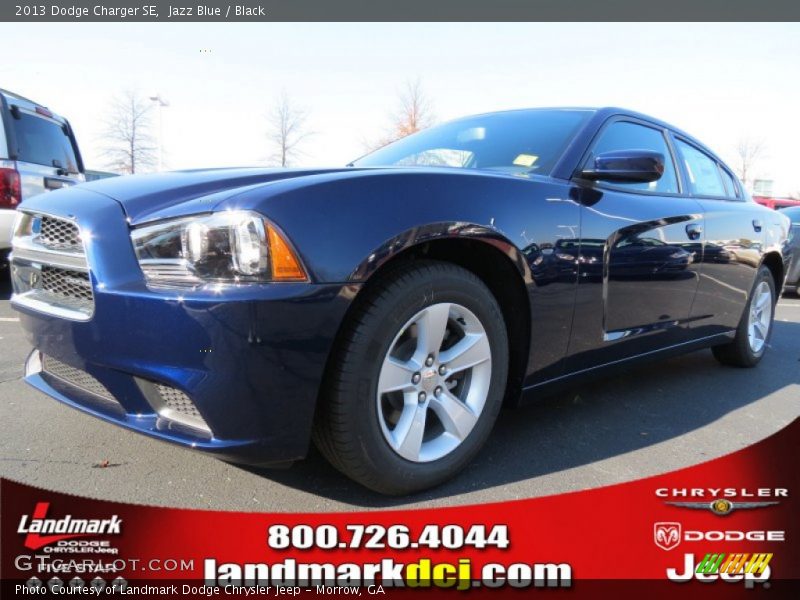Jazz Blue / Black 2013 Dodge Charger SE