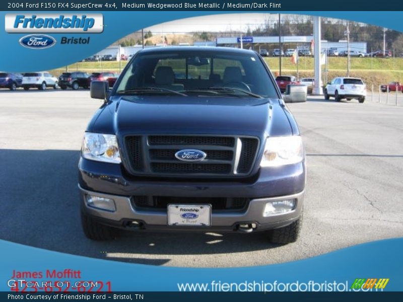 Medium Wedgewood Blue Metallic / Medium/Dark Flint 2004 Ford F150 FX4 SuperCrew 4x4