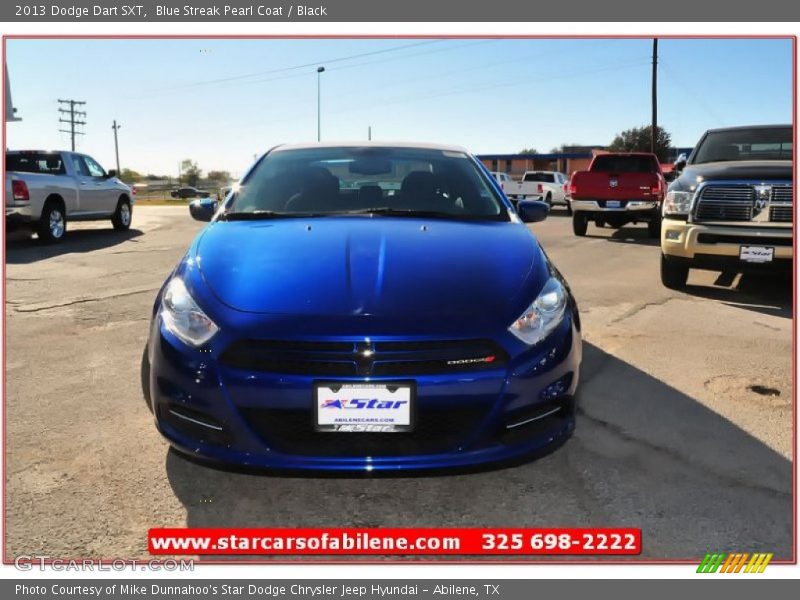 Blue Streak Pearl Coat / Black 2013 Dodge Dart SXT