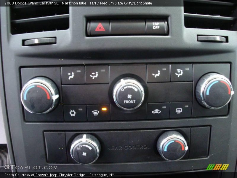Marathon Blue Pearl / Medium Slate Gray/Light Shale 2008 Dodge Grand Caravan SE