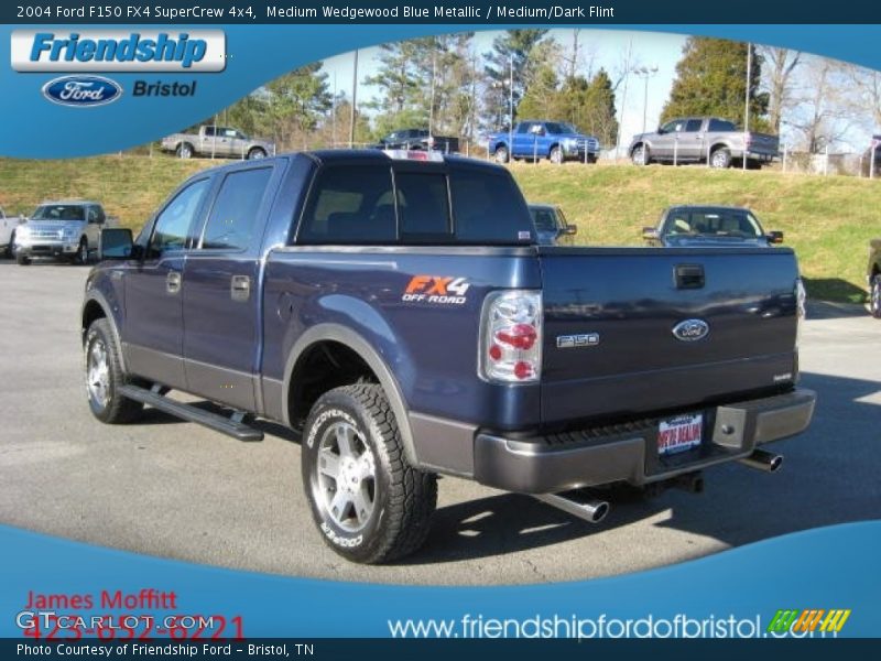 Medium Wedgewood Blue Metallic / Medium/Dark Flint 2004 Ford F150 FX4 SuperCrew 4x4