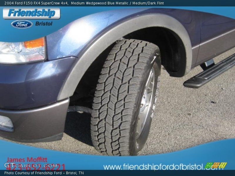 Medium Wedgewood Blue Metallic / Medium/Dark Flint 2004 Ford F150 FX4 SuperCrew 4x4