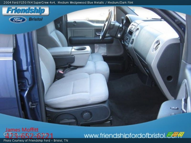 Medium Wedgewood Blue Metallic / Medium/Dark Flint 2004 Ford F150 FX4 SuperCrew 4x4