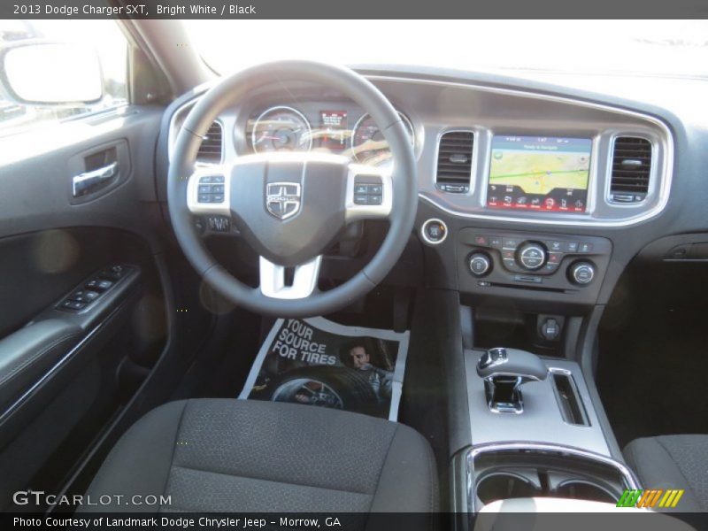 Bright White / Black 2013 Dodge Charger SXT