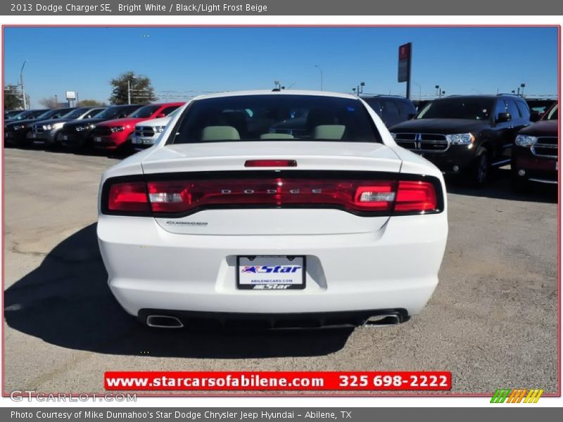 Bright White / Black/Light Frost Beige 2013 Dodge Charger SE