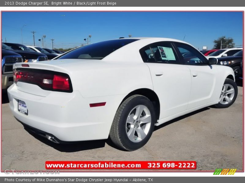 Bright White / Black/Light Frost Beige 2013 Dodge Charger SE