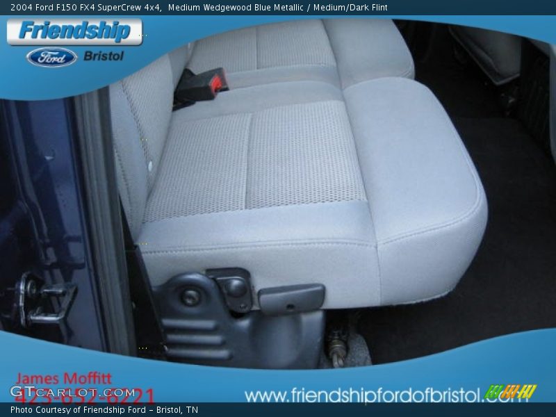 Medium Wedgewood Blue Metallic / Medium/Dark Flint 2004 Ford F150 FX4 SuperCrew 4x4