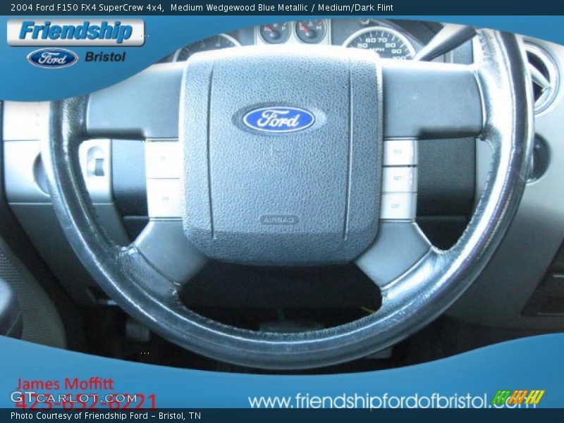 Medium Wedgewood Blue Metallic / Medium/Dark Flint 2004 Ford F150 FX4 SuperCrew 4x4