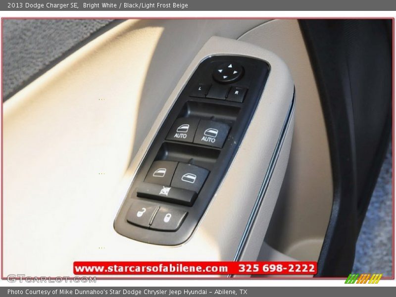 Bright White / Black/Light Frost Beige 2013 Dodge Charger SE