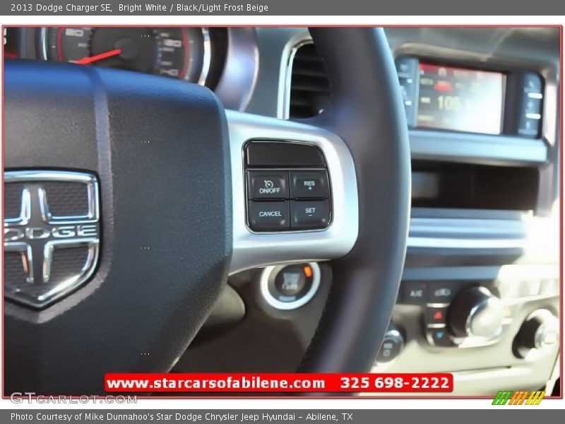 Bright White / Black/Light Frost Beige 2013 Dodge Charger SE