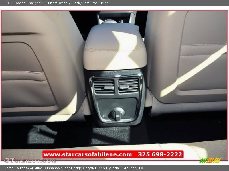 Bright White / Black/Light Frost Beige 2013 Dodge Charger SE