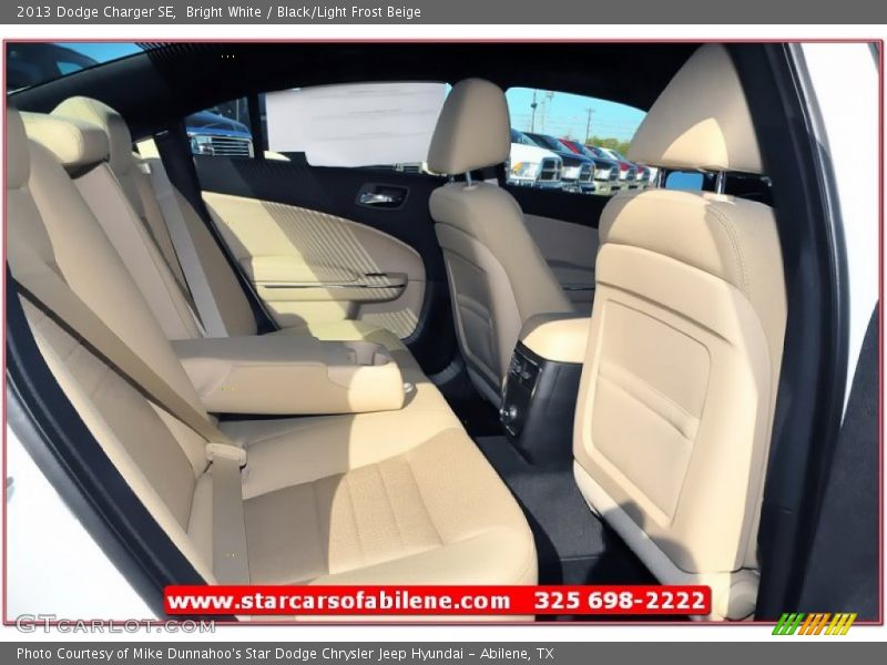 Bright White / Black/Light Frost Beige 2013 Dodge Charger SE