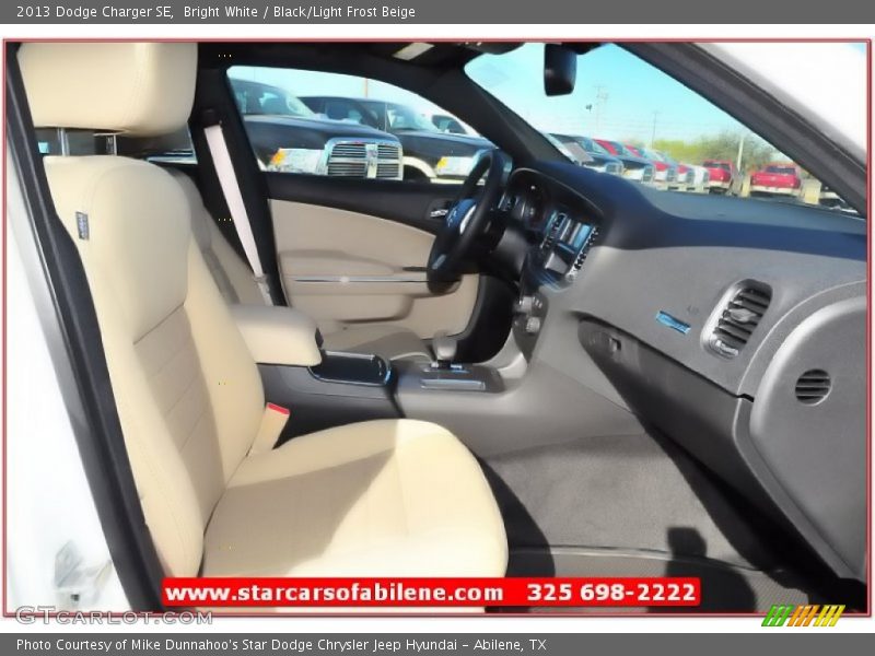 Bright White / Black/Light Frost Beige 2013 Dodge Charger SE