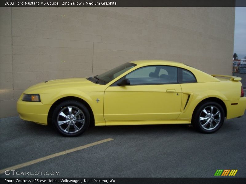 Zinc Yellow / Medium Graphite 2003 Ford Mustang V6 Coupe