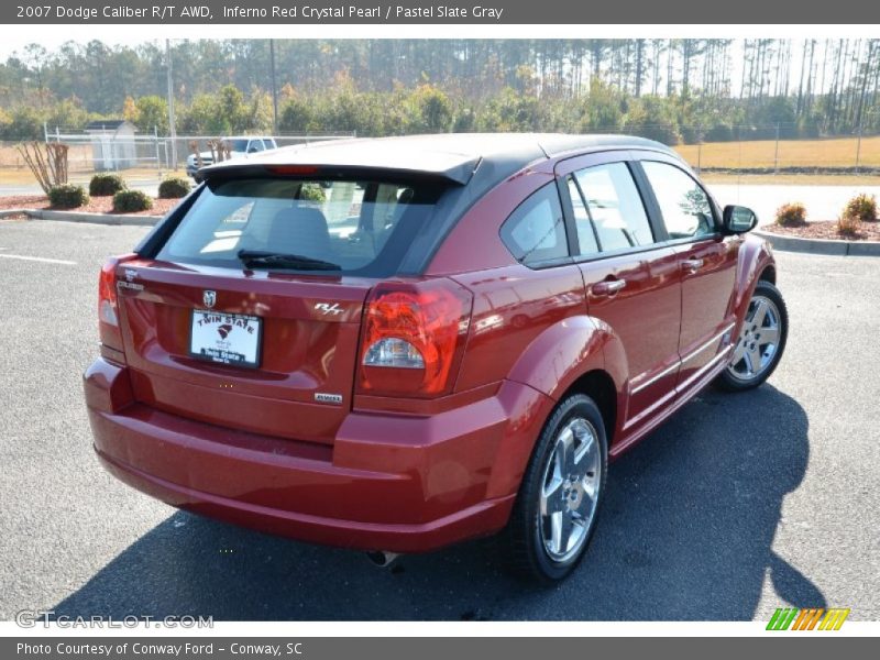 Inferno Red Crystal Pearl / Pastel Slate Gray 2007 Dodge Caliber R/T AWD