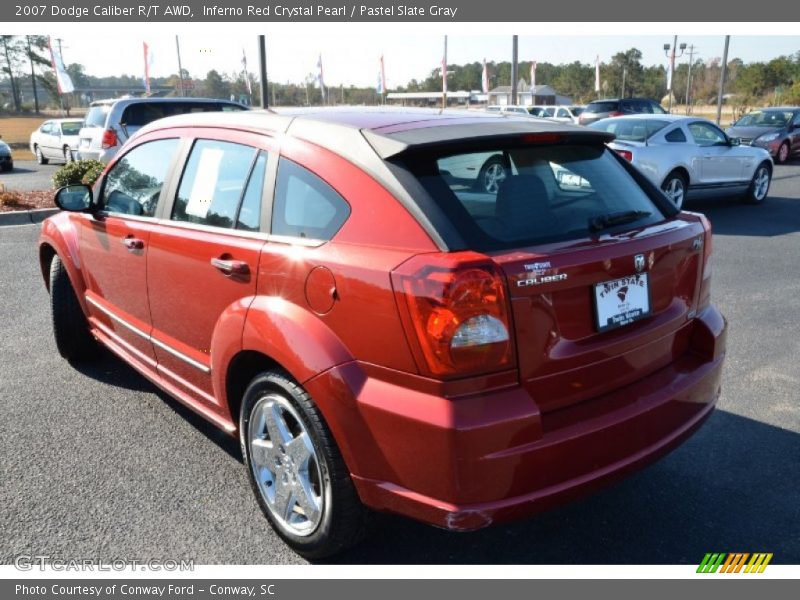 Inferno Red Crystal Pearl / Pastel Slate Gray 2007 Dodge Caliber R/T AWD