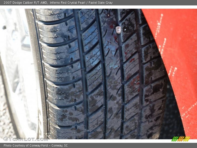 Inferno Red Crystal Pearl / Pastel Slate Gray 2007 Dodge Caliber R/T AWD