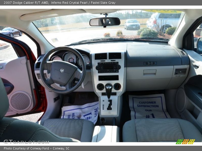 Inferno Red Crystal Pearl / Pastel Slate Gray 2007 Dodge Caliber R/T AWD