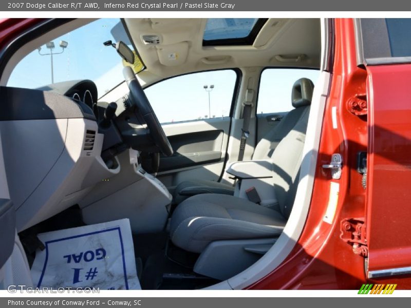 Inferno Red Crystal Pearl / Pastel Slate Gray 2007 Dodge Caliber R/T AWD