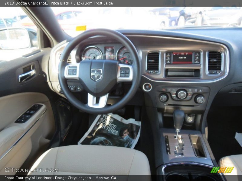 Pitch Black / Black/Light Frost Beige 2013 Dodge Charger SE