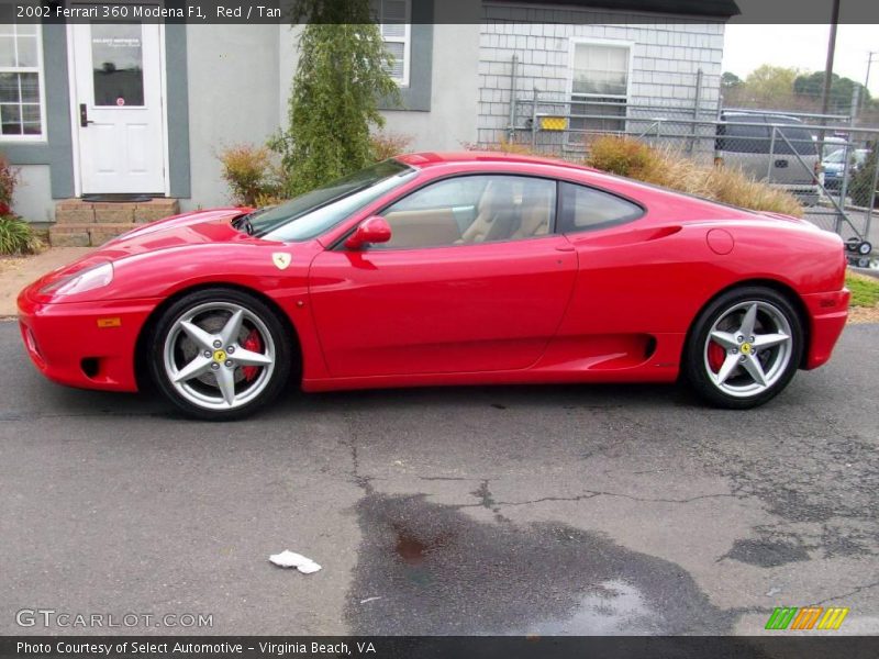 Red / Tan 2002 Ferrari 360 Modena F1