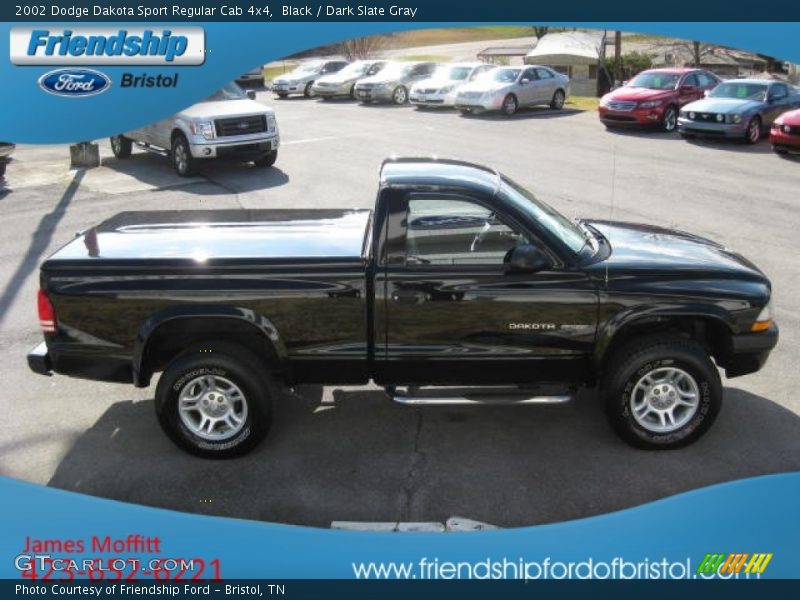 Black / Dark Slate Gray 2002 Dodge Dakota Sport Regular Cab 4x4