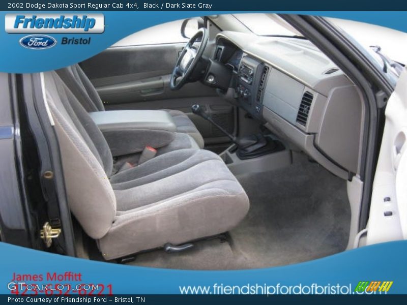 Black / Dark Slate Gray 2002 Dodge Dakota Sport Regular Cab 4x4