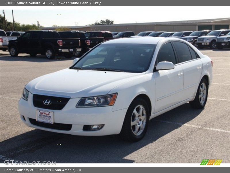 Powder White Pearl / Gray 2006 Hyundai Sonata GLS V6