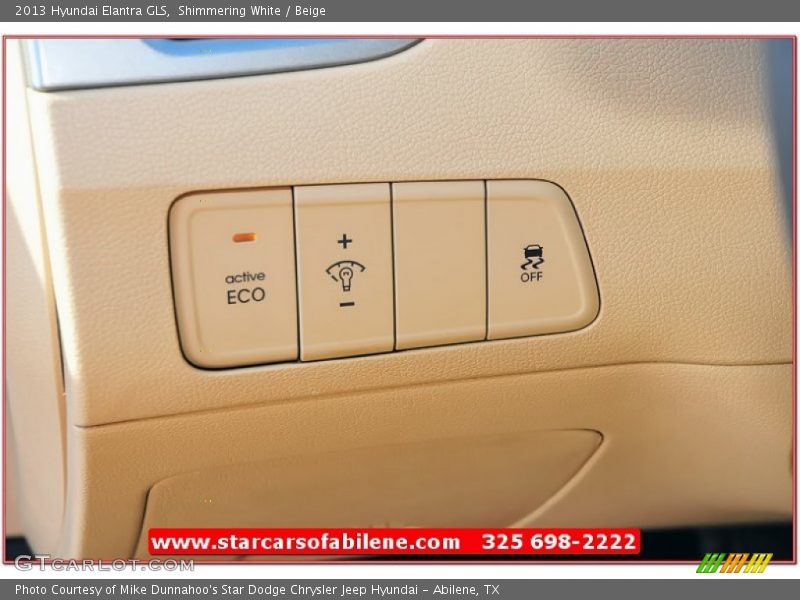 Shimmering White / Beige 2013 Hyundai Elantra GLS