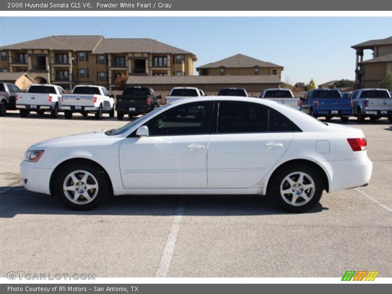 Powder White Pearl / Gray 2006 Hyundai Sonata GLS V6