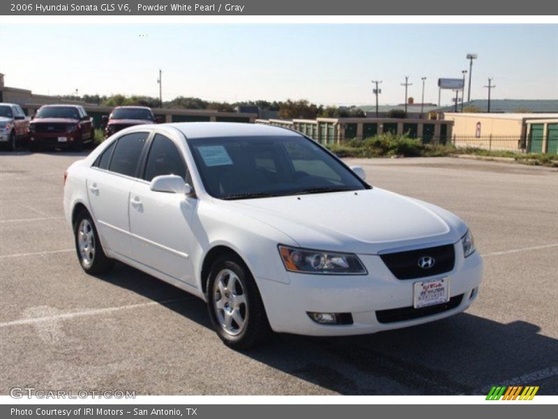 Powder White Pearl / Gray 2006 Hyundai Sonata GLS V6